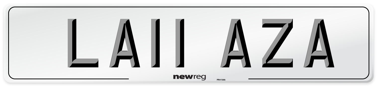 LA11 AZA Number Plate from New Reg